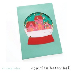 snowglobe shaker card